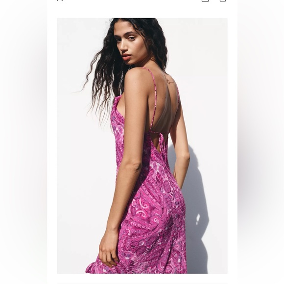 Zara Printed midi dress - Picture 6 of 10